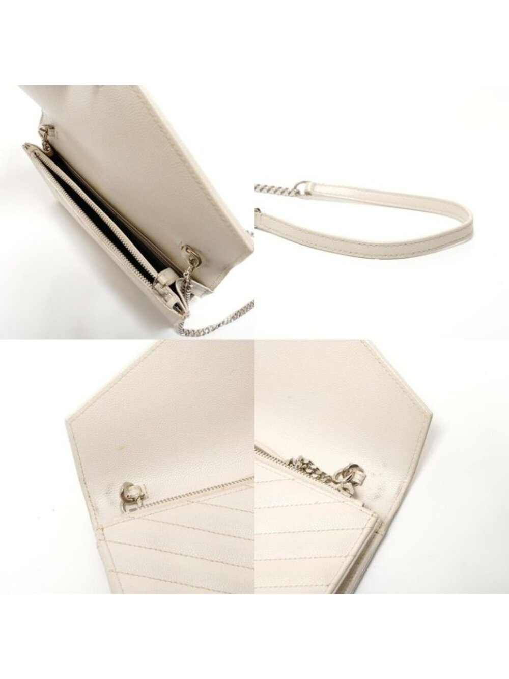Saint Laurent Yves Shoulder Bag Cassandra Silver - Picture 10 of 10